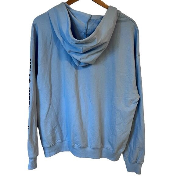 Hello Kitty x Pusheen Full Zip Hoodie Women’s Large Baby Blue Sanrio Collab - Picture 2 of 5